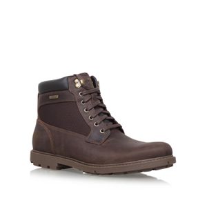 Rockport Brown Rgd Buc Wp High Boot for men