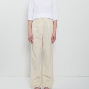 Dries Van Noten White Pincks Cotton Pants