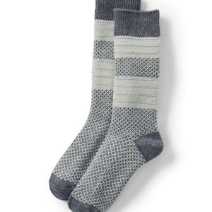 Lands' End Grau Socken aus Wollmix