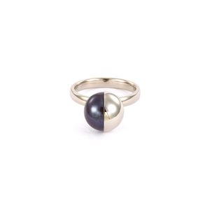 Tasaki Metallic 'arlequin' Freshwater Pearl 18k White Gold Ring