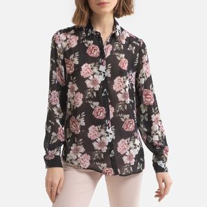 Camisa con estampado de flores, de manga larga IKKS de color Rosa