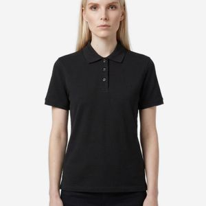 Saint Laurent Black Short Cassandre Polo