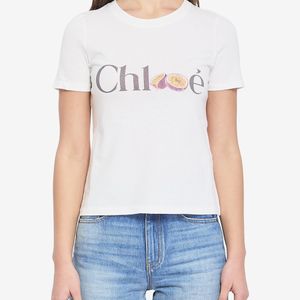Chloé White Baby Fit Tshirt With Logo