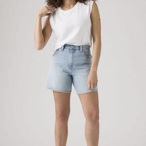Levi's Blue High Rise Baggy Shorts