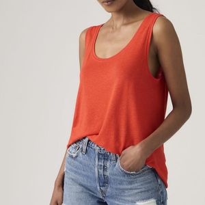 Levi's Red Lori Linen Scoop Tank