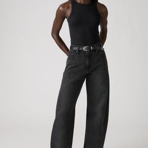 Levi's Black Baggy Dad Barrel Jeans
