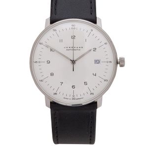 Junghans White Calfskin Max Bill Automatic Watch for men