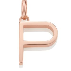 Monica Vinader Pink Rose Gold-plated Alphabet Pendant P