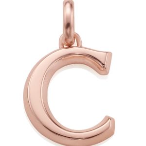 Monica Vinader Pink Alphabet C Pendant Charm