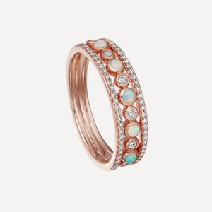 Astley Clarke Rose Gold Triple Icon Nova Opal Ring