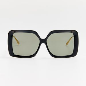 Linda Farrow Brown Macy Vista Temple Sunglasses