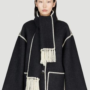 Totême  Black Embroidered Scarf Jacket