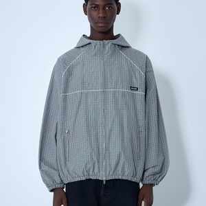 Miu Miu Blue Check Hooded Jacket for men