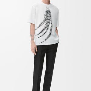 Loewe White Loose Fit T-shirt In Cotton for men