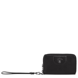 Portefeuille compact Le Pliage Cuir Longchamp en coloris Noir