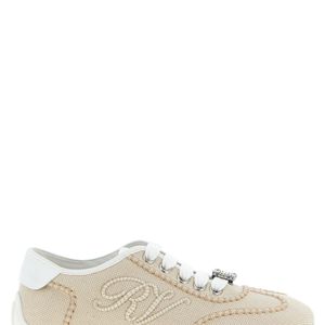 Roger Vivier White 'Viv Low' Sneakers