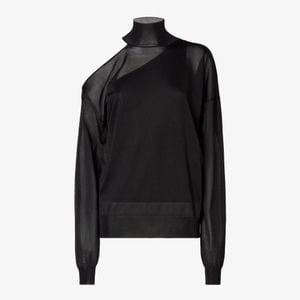 Fendi Black Pull Silk Organza