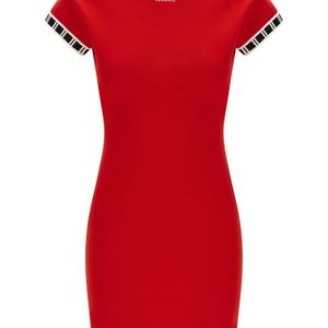 Versace Red Cotton Short Dress