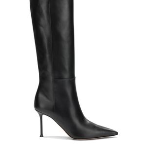 Aquazzura Black "Harper 85Mm" Knee-High Boots