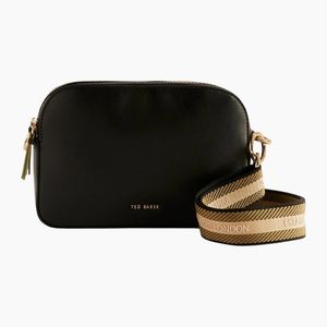 Ted Baker Black Darcelo Branded Webbing Leather Camera Bag
