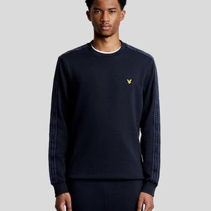 Lyle & Scott Blue Sports Tape Crew Neck Sweatshirt for men