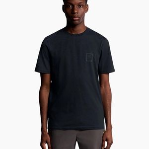 Lyle & Scott Black Lyle & Scott Rubberised Logo Graphic T-Shirt for men
