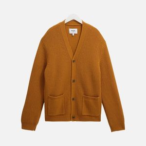 Wax London Brown Walker Rib Stitch Cardigan for men