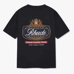 Rhude Black Safari Crest T Shirt for men