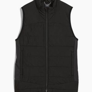 PUMA Black Kyley Quilted Long Sleeve Performance Polo Shirt