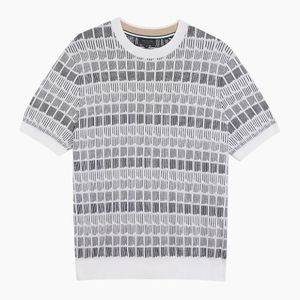 Ted Baker Grey Srevel Regular Jacquard T-Shirt for men