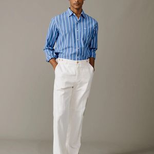 aubi Blue Axholme Slim Leg Trouser for men