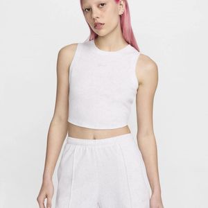 Nike White Chill Tank Crew Neck Sleeveless Muscle Tank