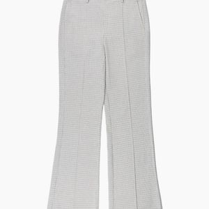 Ro&zo White Petite Neutral Check Flare Trousers
