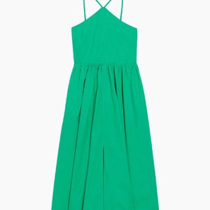 Ted Baker Green Vari Halterneck A Line Midi Dress