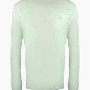 DIESEL Green Monotone Logo Long Sleeve Off T-Shirt for men