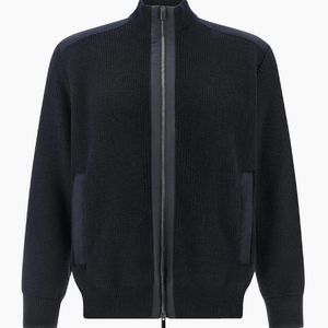 Paul & Shark Blue Tech Wool Full Zip Sweater With Typhoon 050 for men