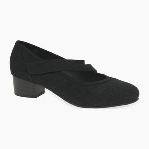 Softline Black Elizabeth Mary Jane Court Shoes