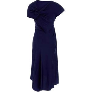 Victoria Beckham Blue Asymmetrical Dress