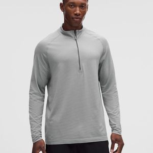 lululemon athletica Grey – Metal Vent Tech Half Zip Long-Sleeve Top – – Size Large for men