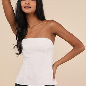 Lulus Natural Chic Consideration Strapless Top