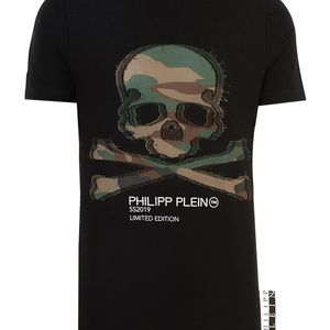 T-shirt con stampa di Philipp Plein in Nero da Uomo