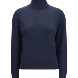 Loro Piana Blue Piuma Cashmere Turtleneck Sweater