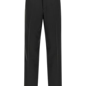 Fendi Black Gabardine Trousers for men