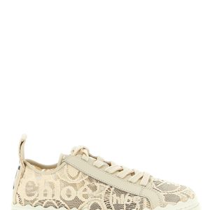 Chloé Natural Chloé 'Lauren' Low-Top Sneakers