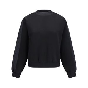 Moose Knuckles Blue Mix Media Crewneck Sweater