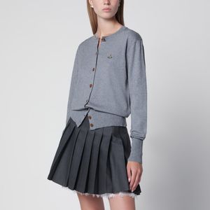 Vivienne Westwood Grey Bea Cotton And Cashmere Cardigan