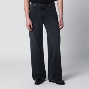Séfr Black Relaxed Cut Washed Jeans for men