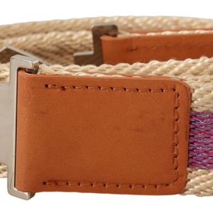 Gianfranco Ferré Gf Ferre Leather Silver Hexagon Logo Buckle Belt