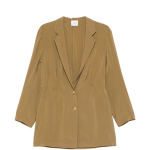 Alysi Natural Single-Breasted Blazer Jacket