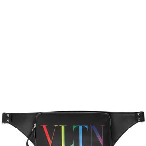 メンズ Valentino Garavani Vltn レザーベルトバッグ ブラック